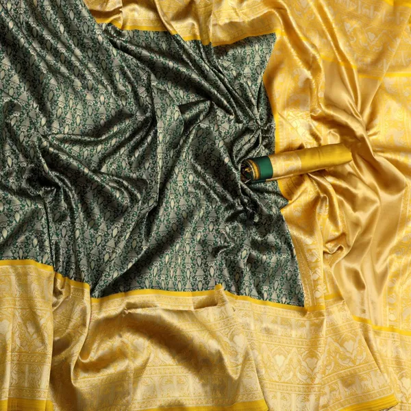 Yellow_Woven_Kanjivaram_Jacquard_Saree_with_Saree_Cover